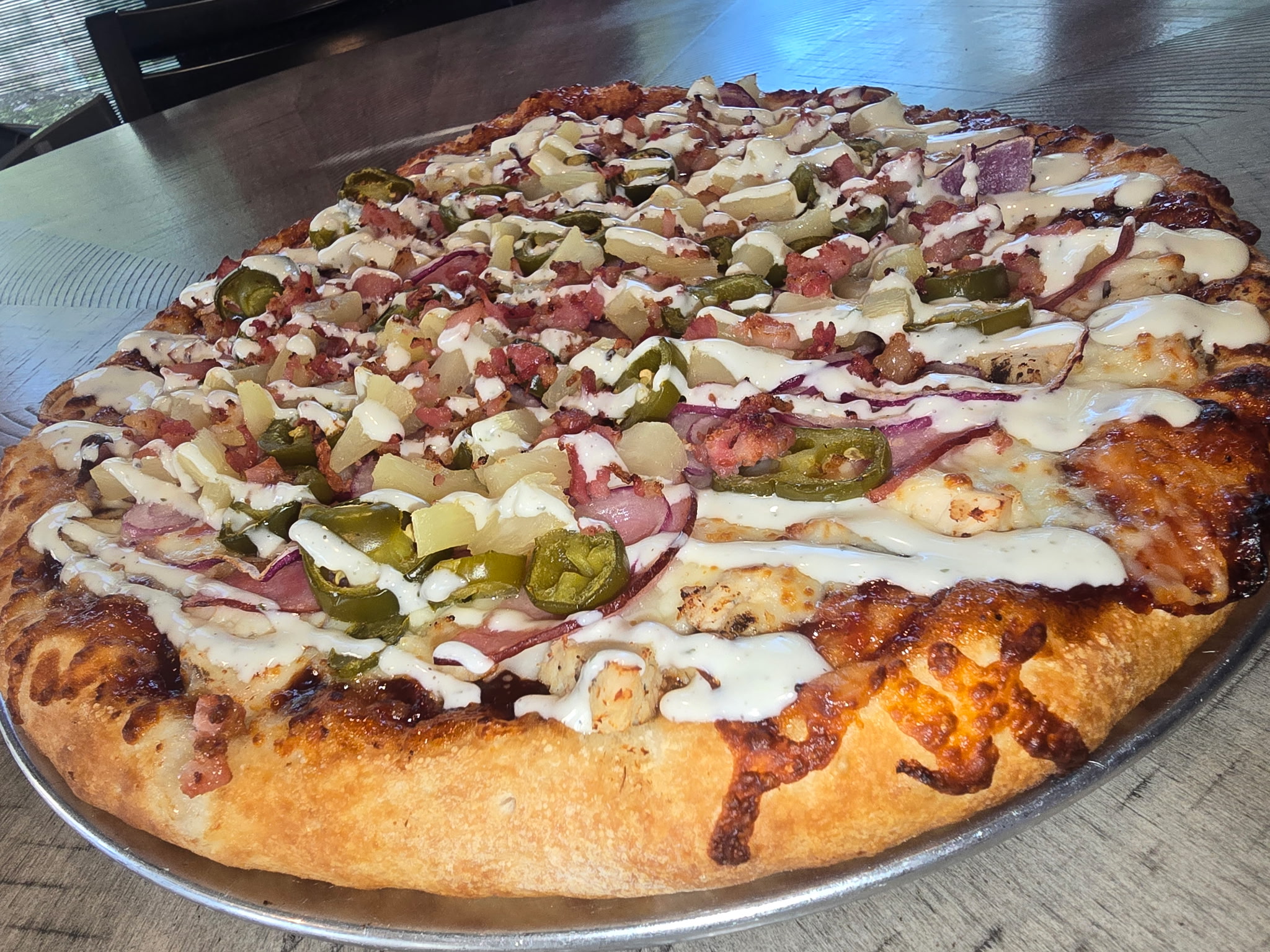 The Aloha Heat Wave pizza