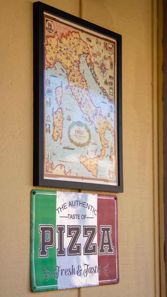 Wall art inside the restaurant