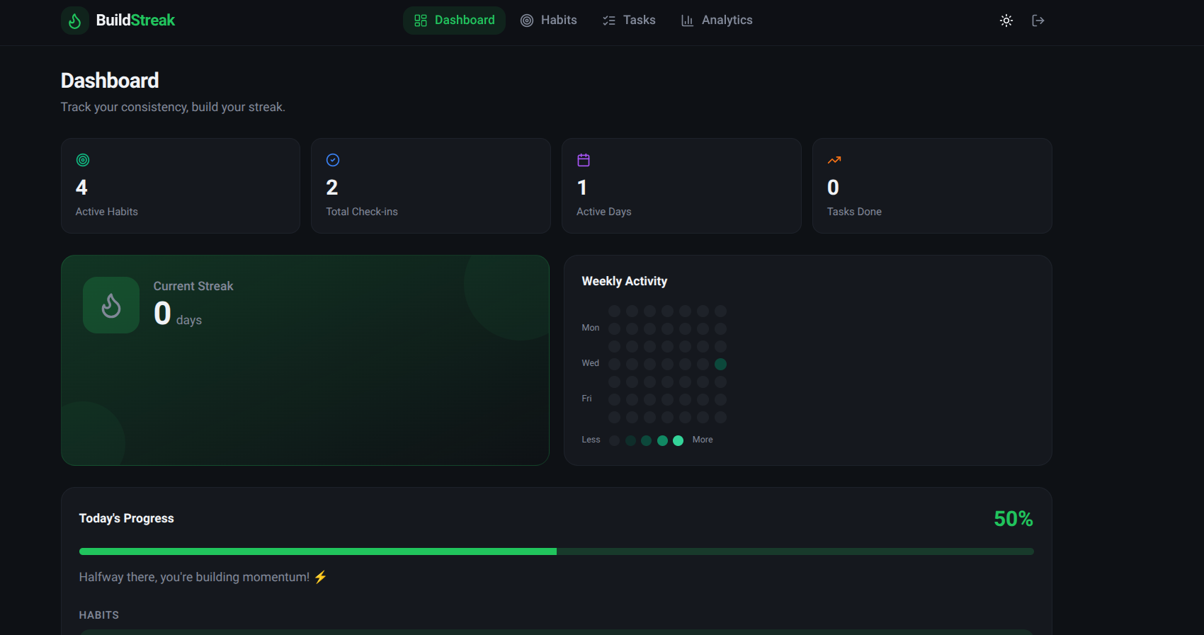 BuildStreak: Habit & Task Manager for Creators template preview
