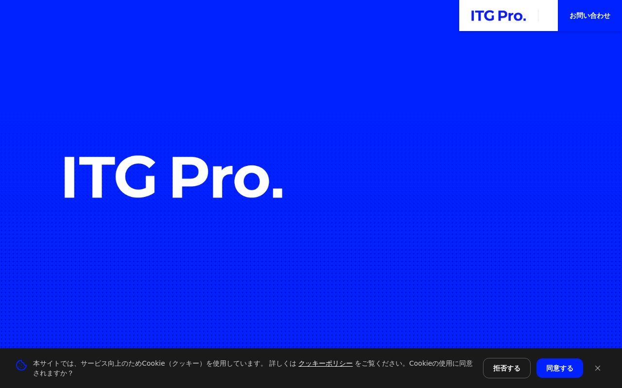 ITG Pro サービスサイト template preview