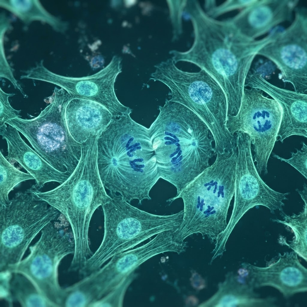 Stem cells proliferating in culture