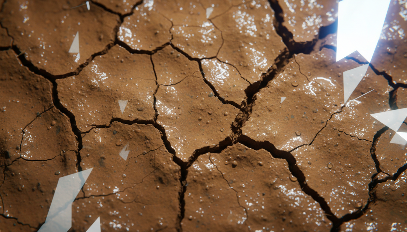 Abstract terracotta texture with dramatic lighting