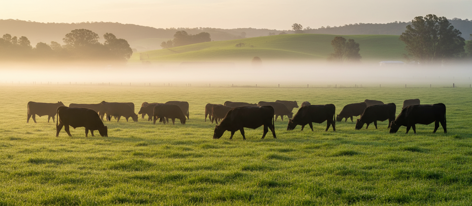 Beef cattle on pasture