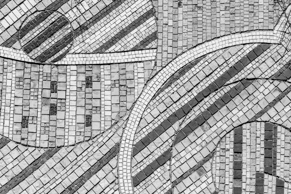 Traditional Portuguese stone mosaic pattern typical of the Algarve region