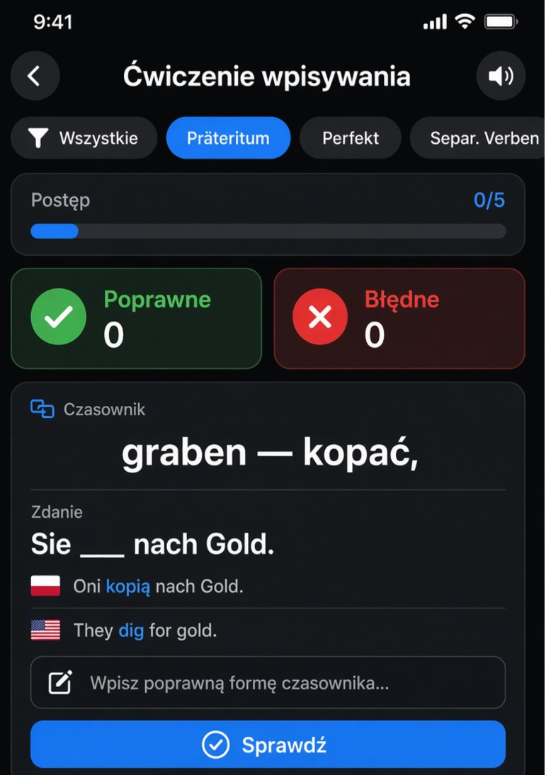 Czasowniki nieregularne — App Store