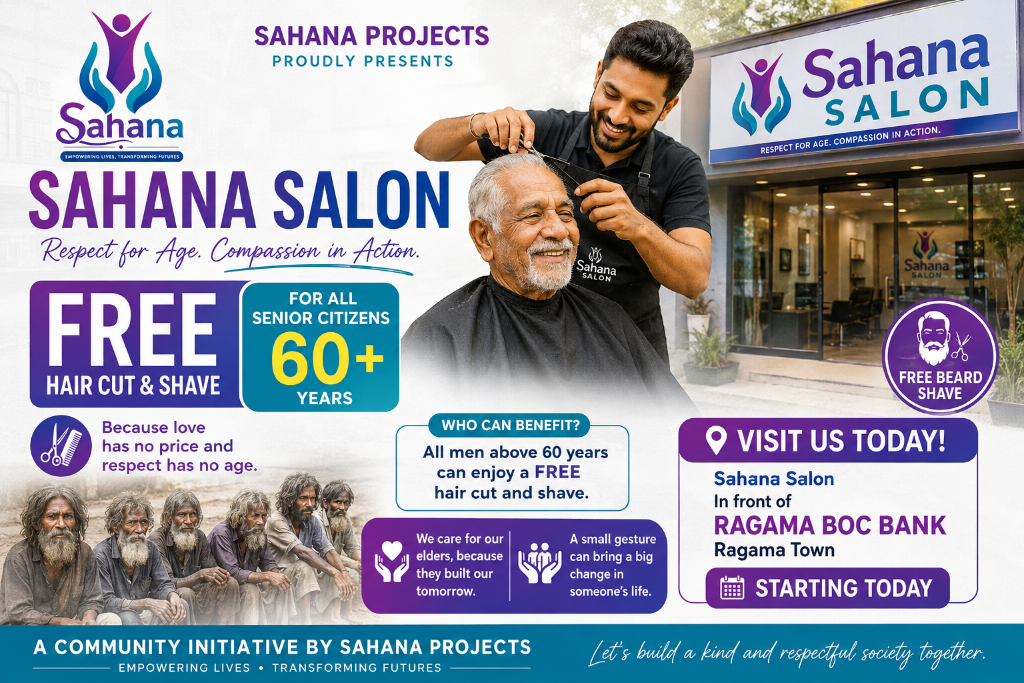 Sahana Salon - Free haircuts and shaves for senior citizens 60+