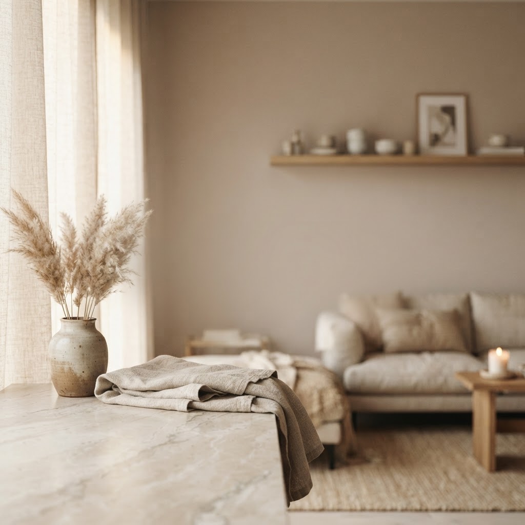 Warm taupe home lifestyle