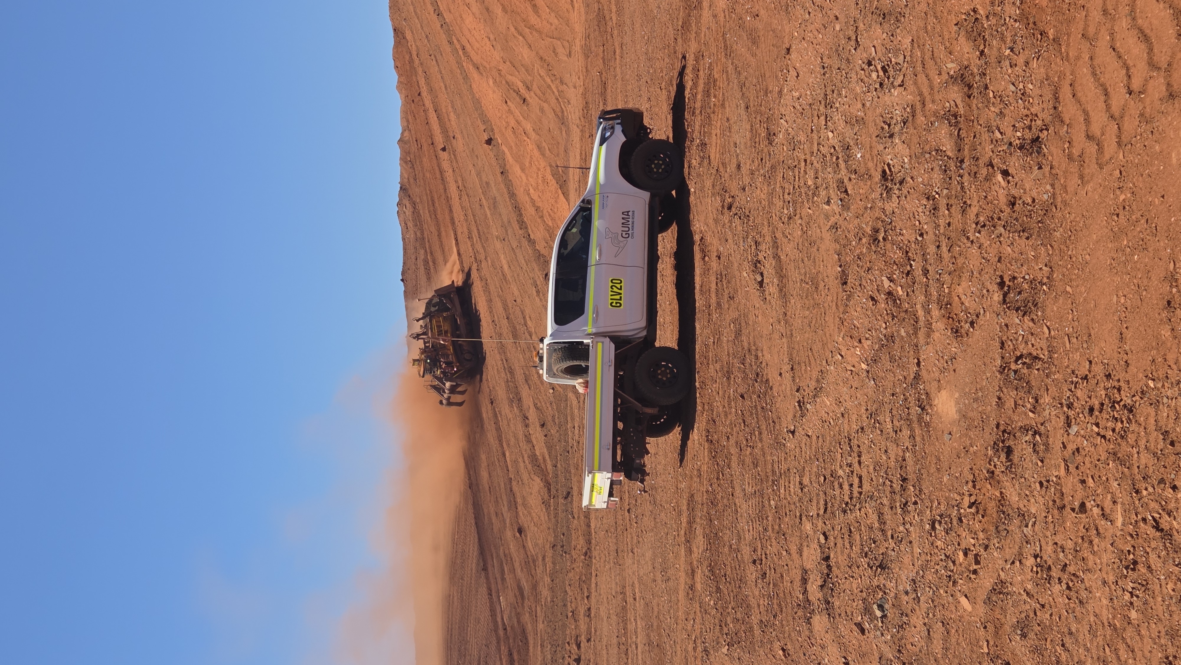 GUMA vehicle on an active mine site