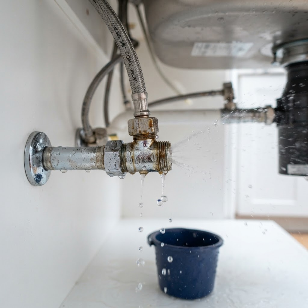Avant / après réparation de fuite d'eau par un artisan plombier dans le 77
