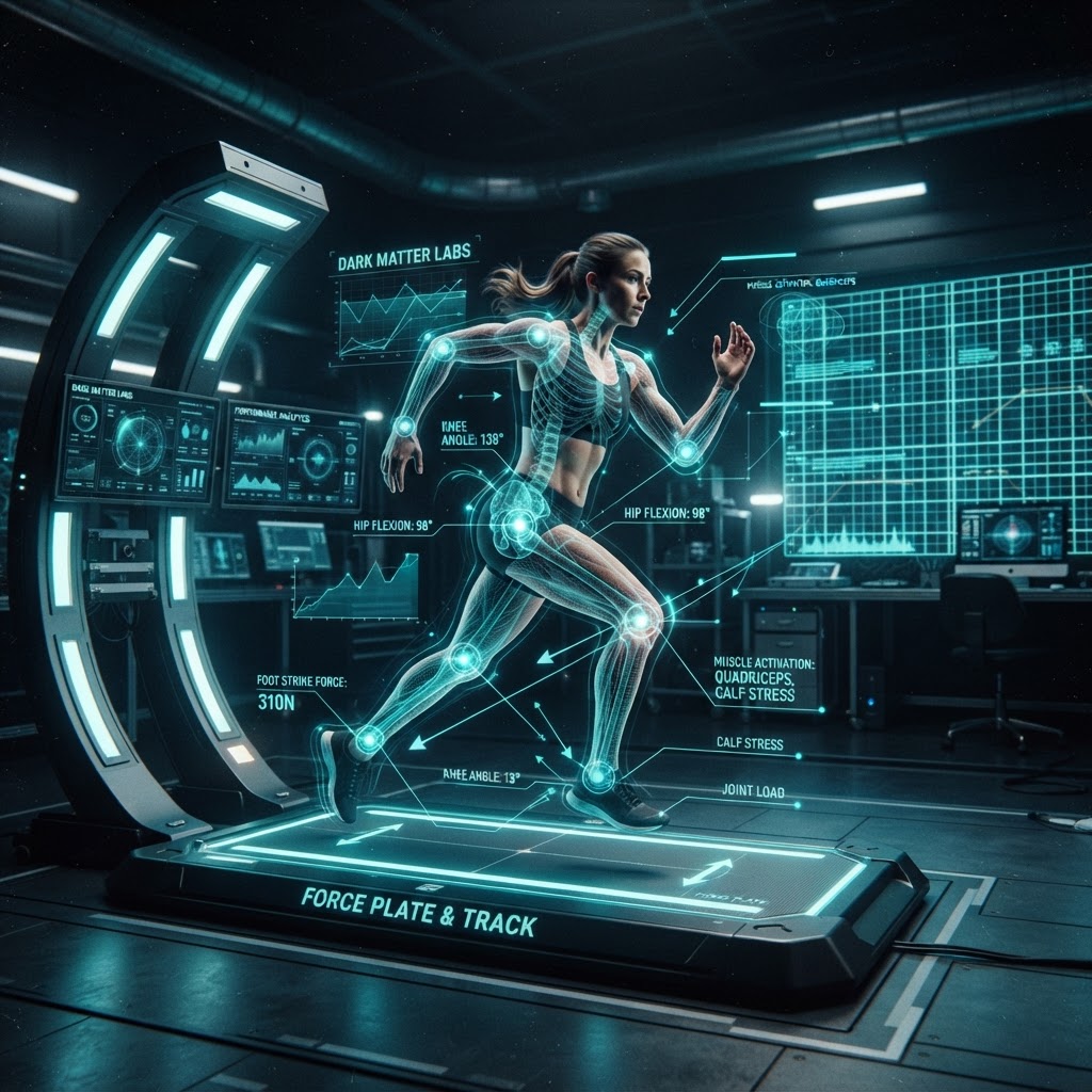 Athlete receiving 3D movement body scan analysis