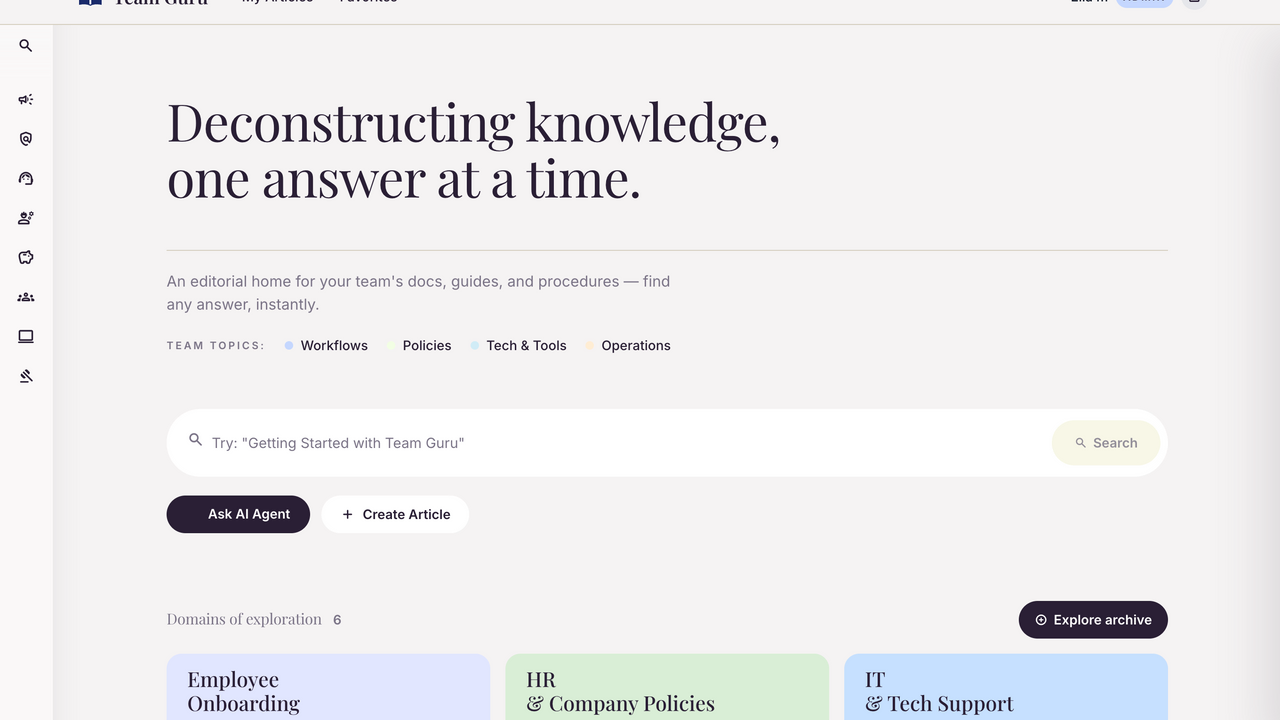 Knowledge Hub   template preview