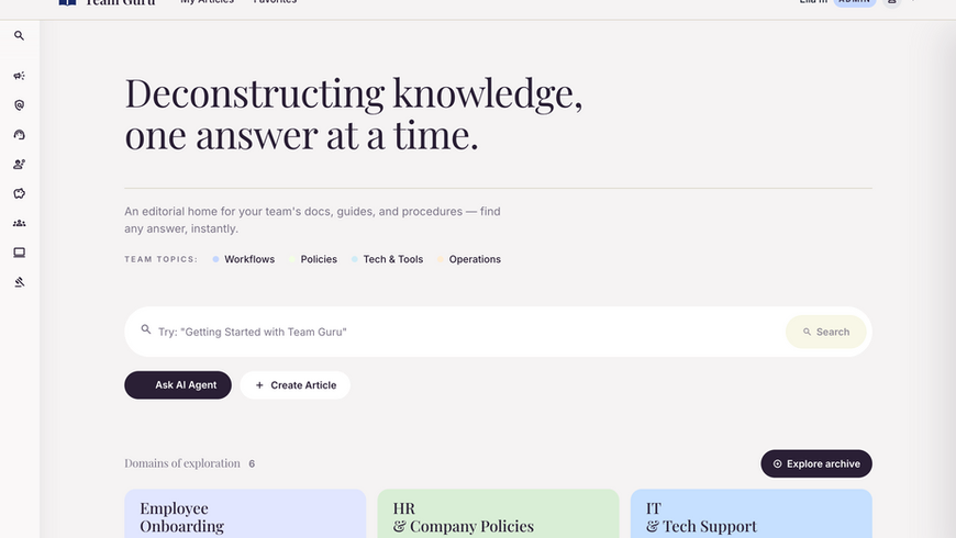 Knowledge Hub   template preview