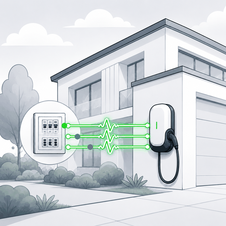 Three phase EV charging