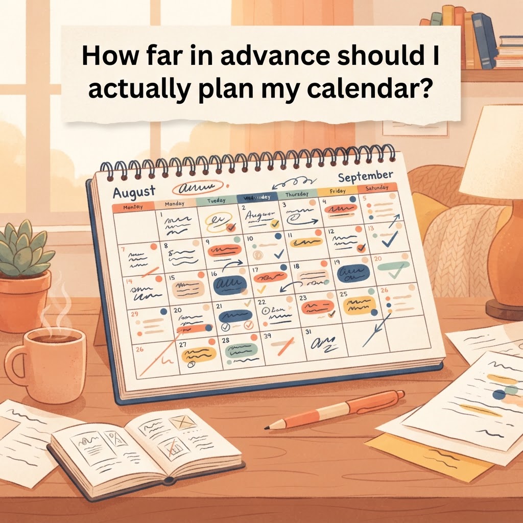 How far in advance should I actually plan my calendar?