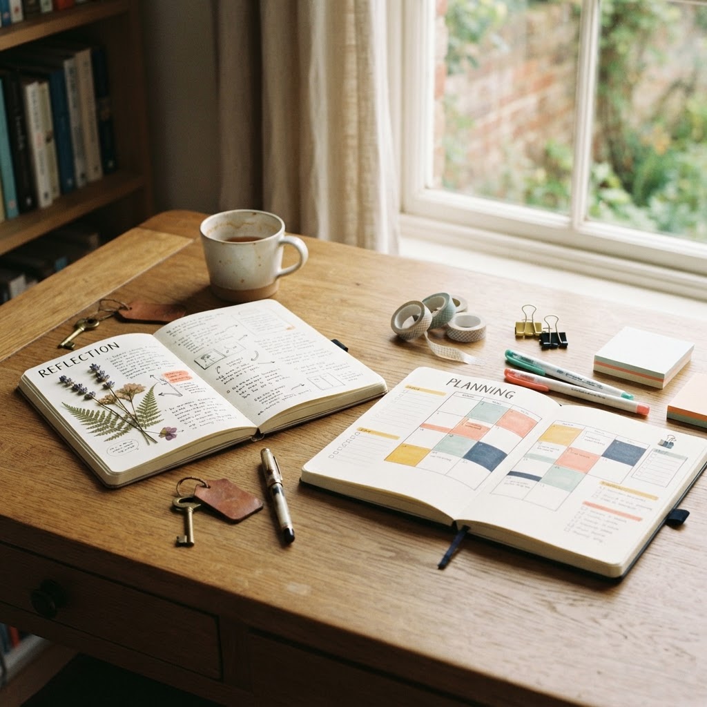 What's the difference between journaling for reflection and journaling for planning?