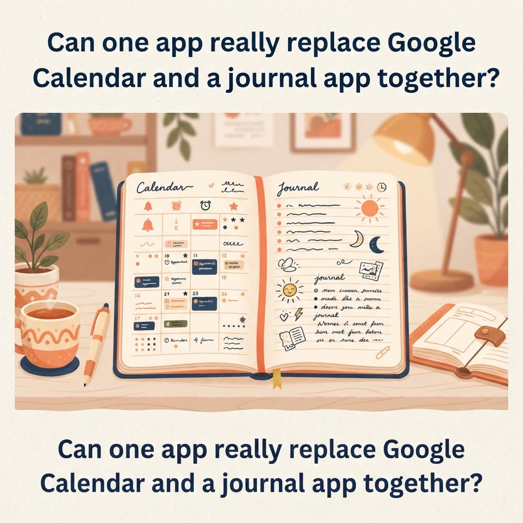 Can one app really replace Google Calendar and a journal app together?