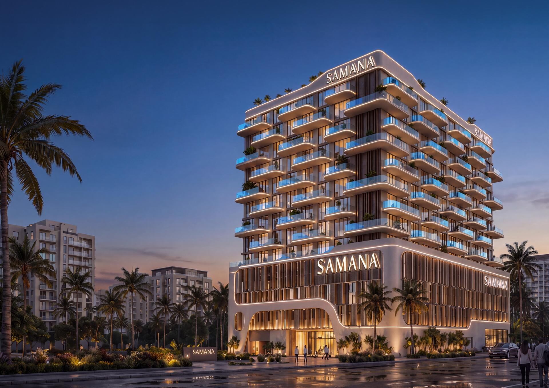 Portside by Samana architectural render in Downtown Jebel Ali, Dubai