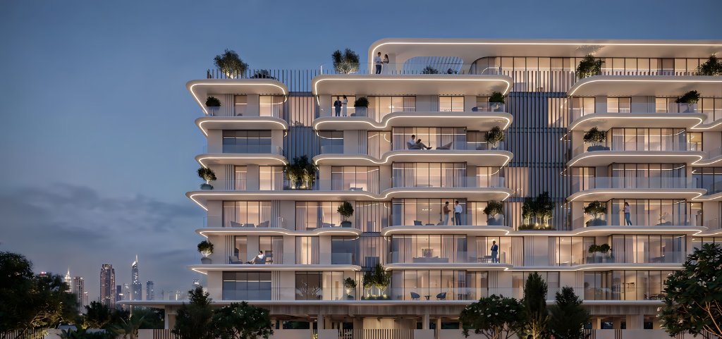 Private pool balcony — selected units at South Haven by Samana