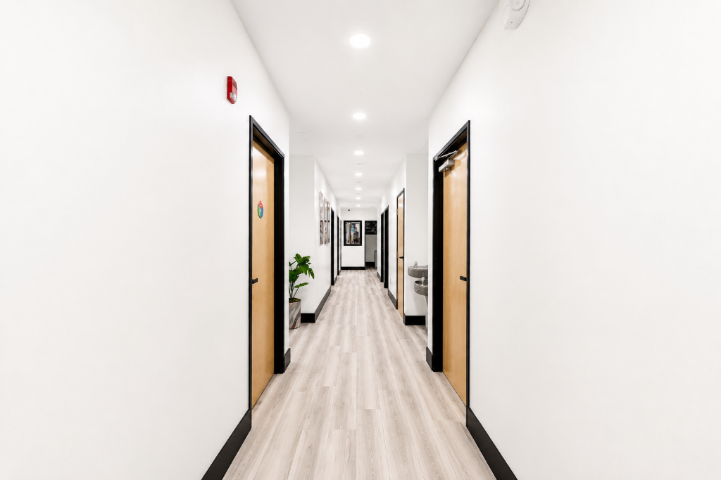Residential corridor with natural light