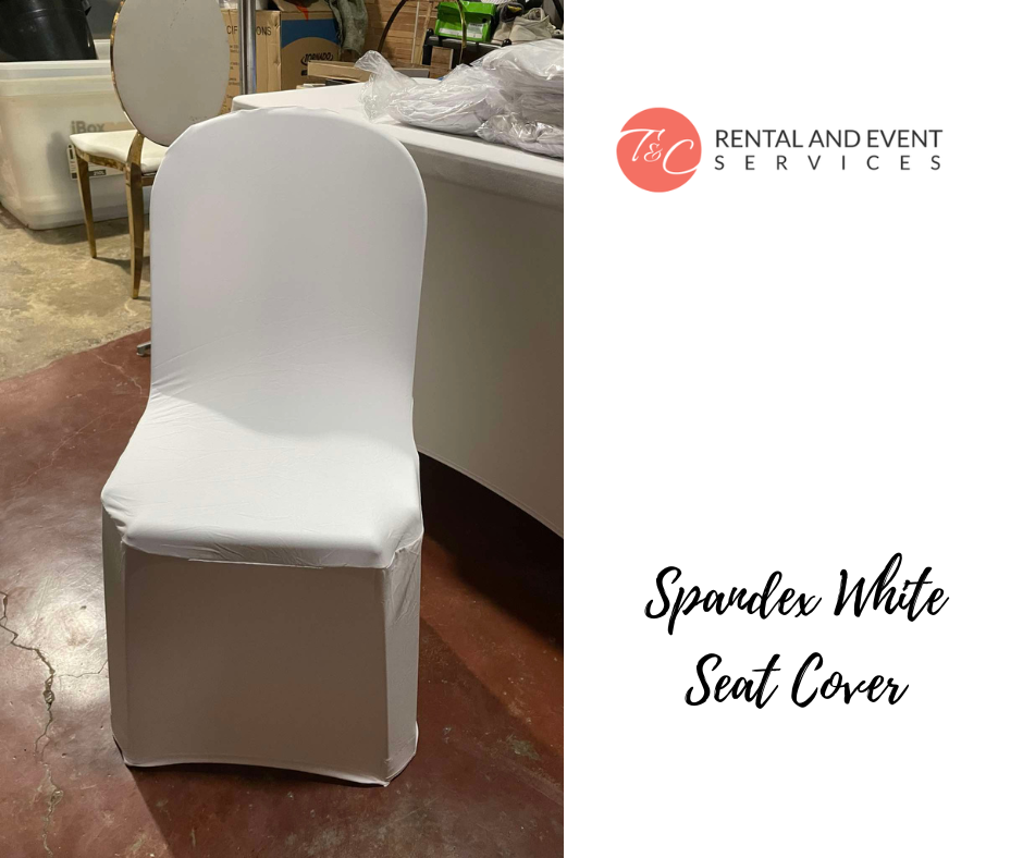 Spandex White Seat Cover