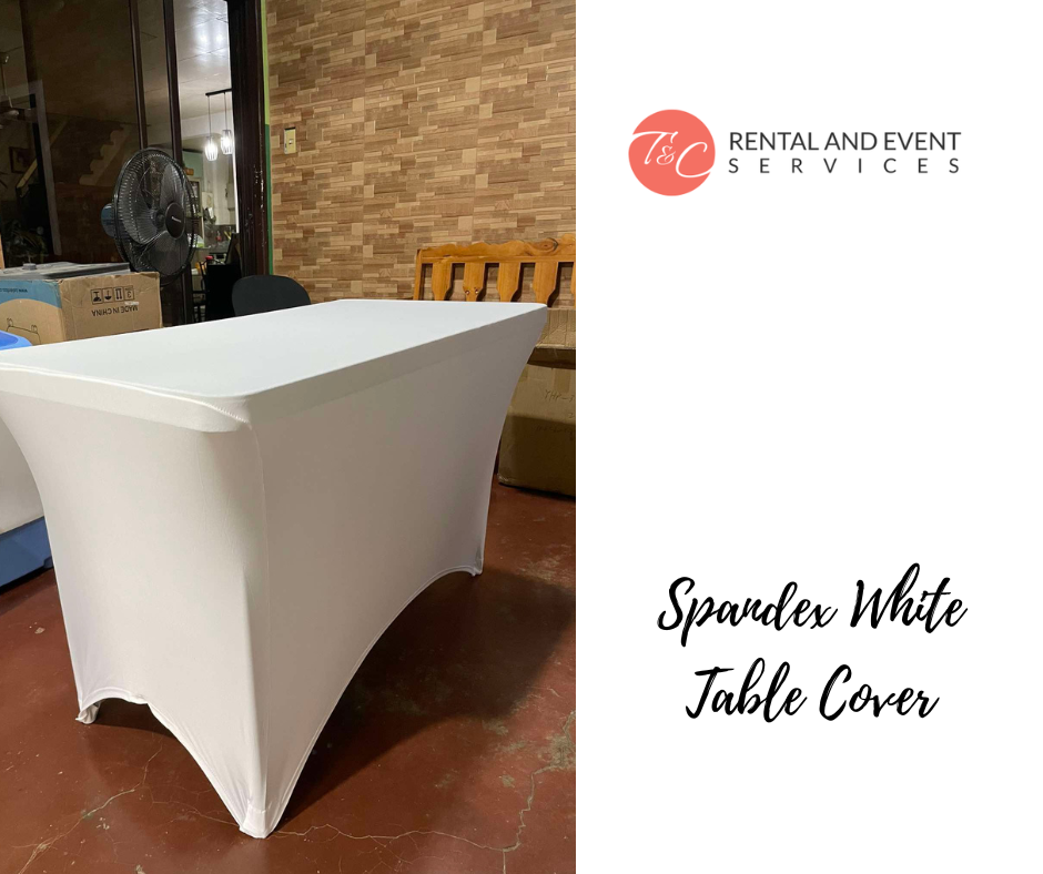 Spandex White Table Cover