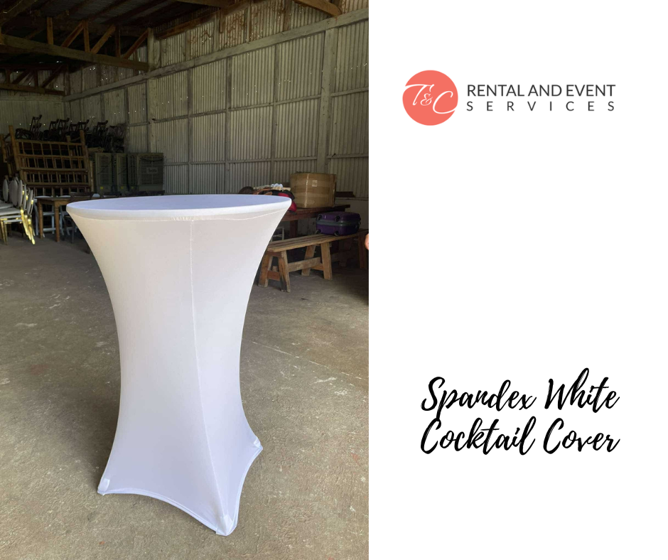 Spandex White Cocktail Cover