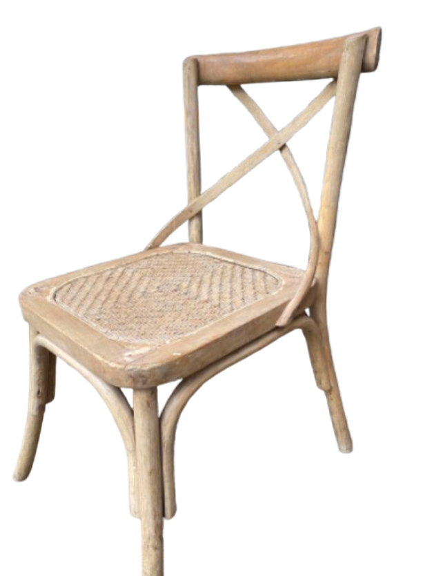 Whitewashed Cross-Back Chair