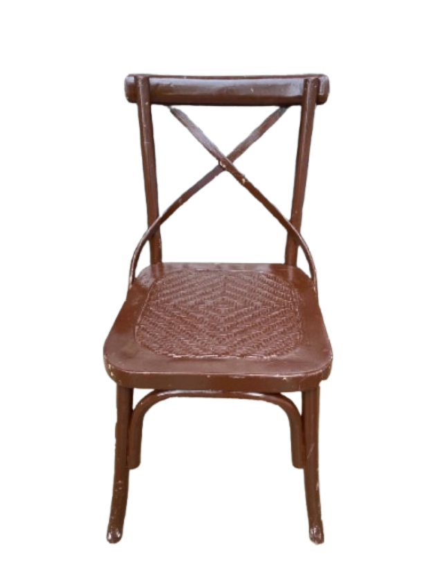 Chocolate Brown Cross-Back Chair