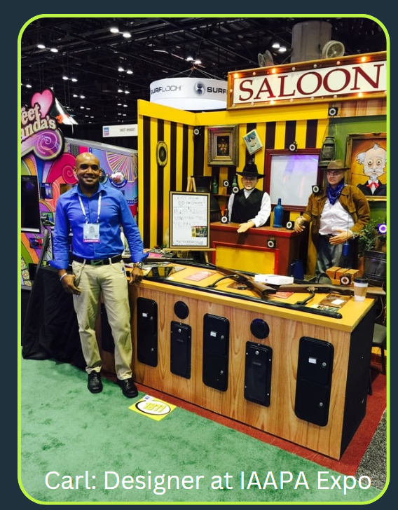 Carl at the IAAPA Expo trade show