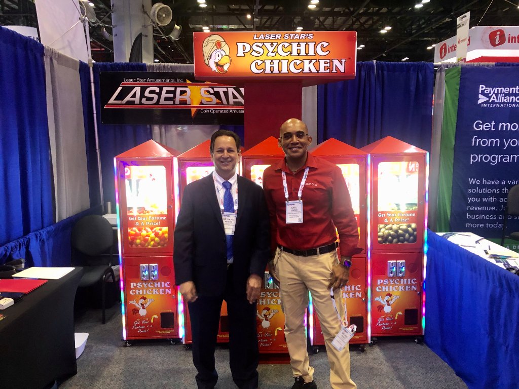 Trade show booth at the IAAPA Expo