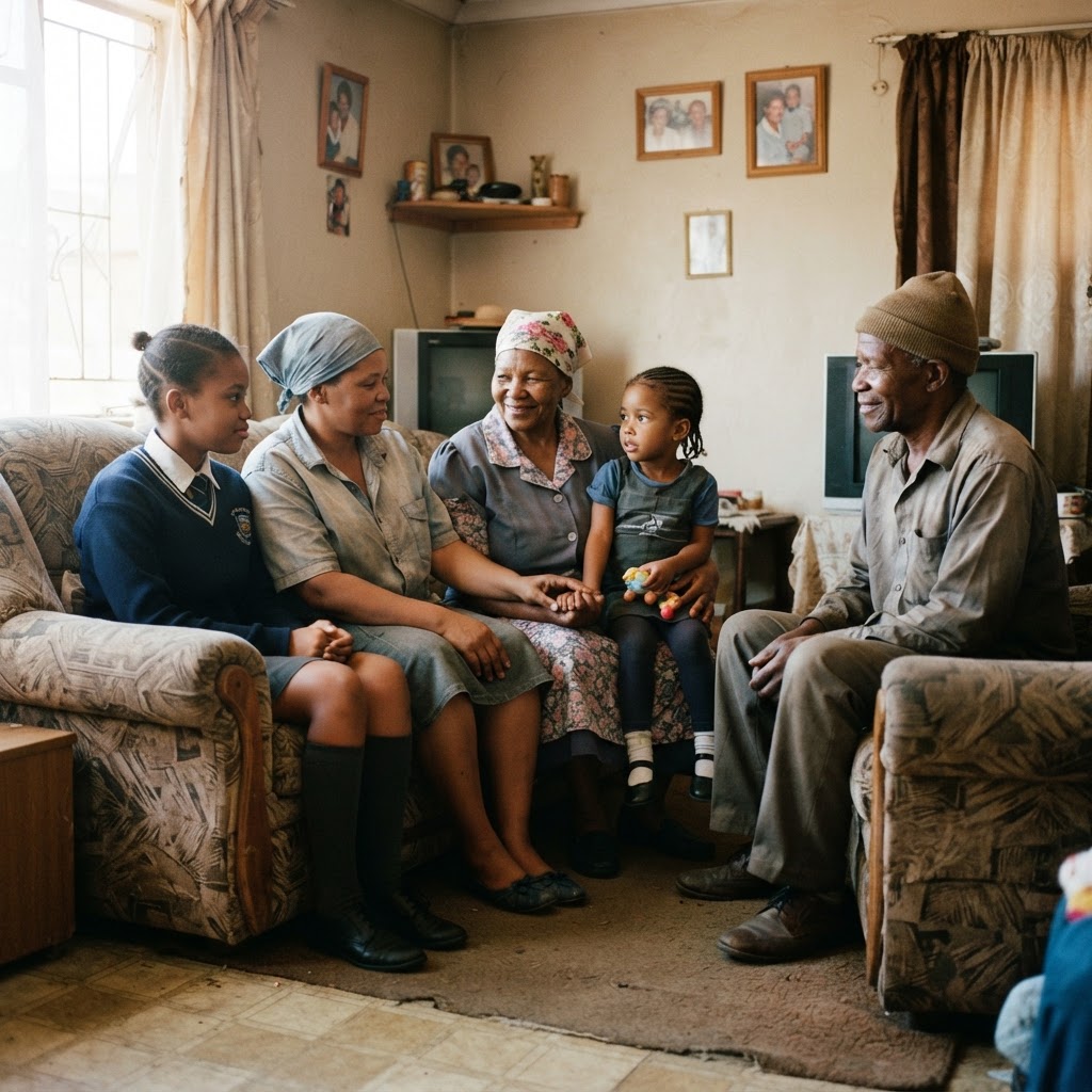 Family supported by Vuyo's services