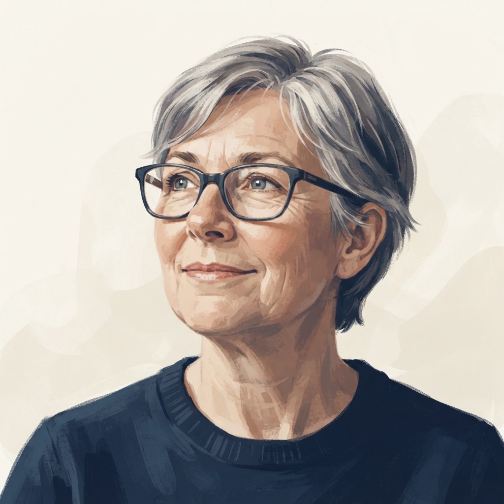 Illustration of Claire, a simulated practice client