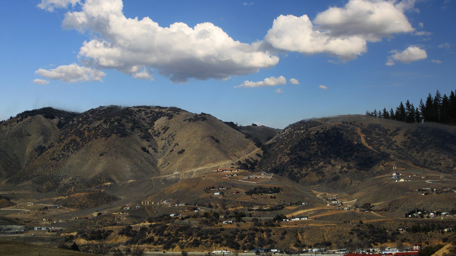 Lebec community set among the Tejon Pass hills
