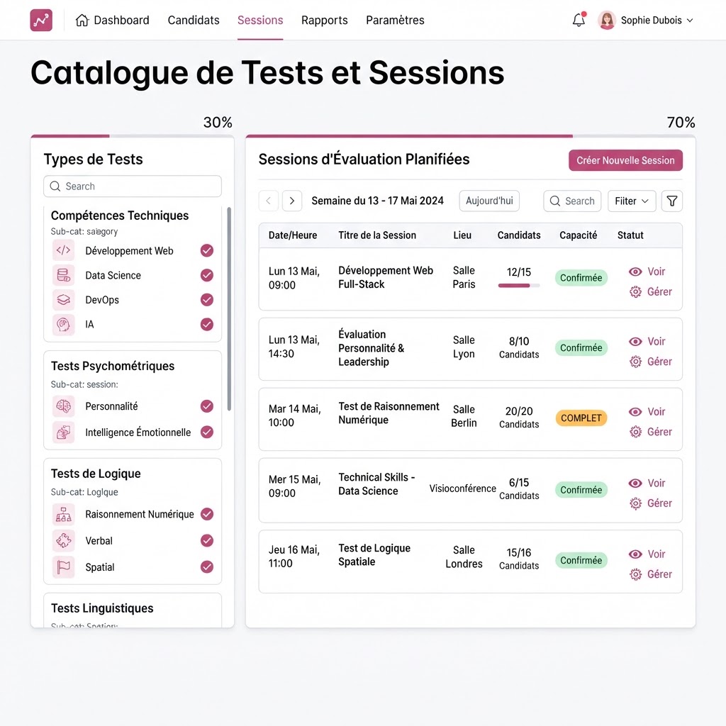 Capture : Catalogue des tests