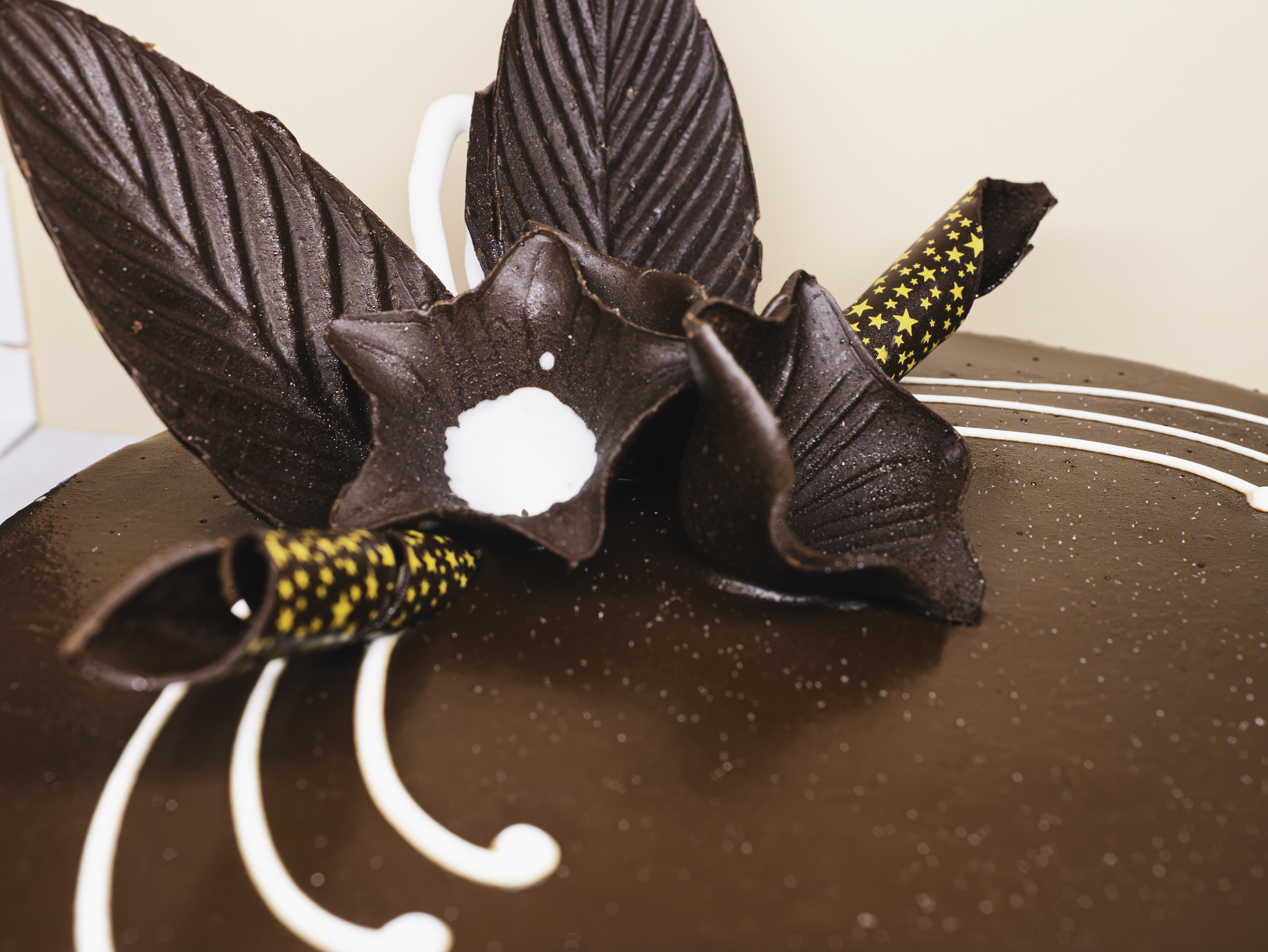 Hand-tempered chocolate detail