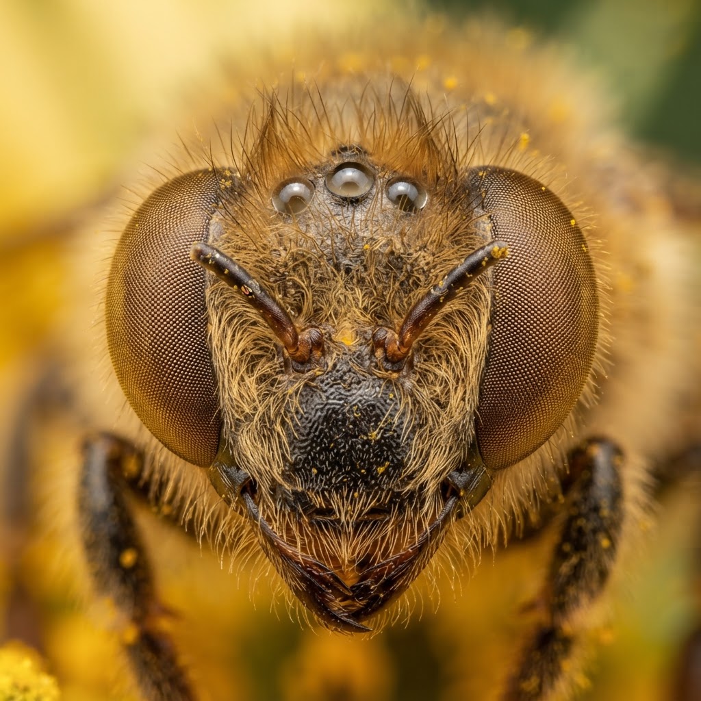 Honeybee Super Senses: Five Eyes and 50x Smell