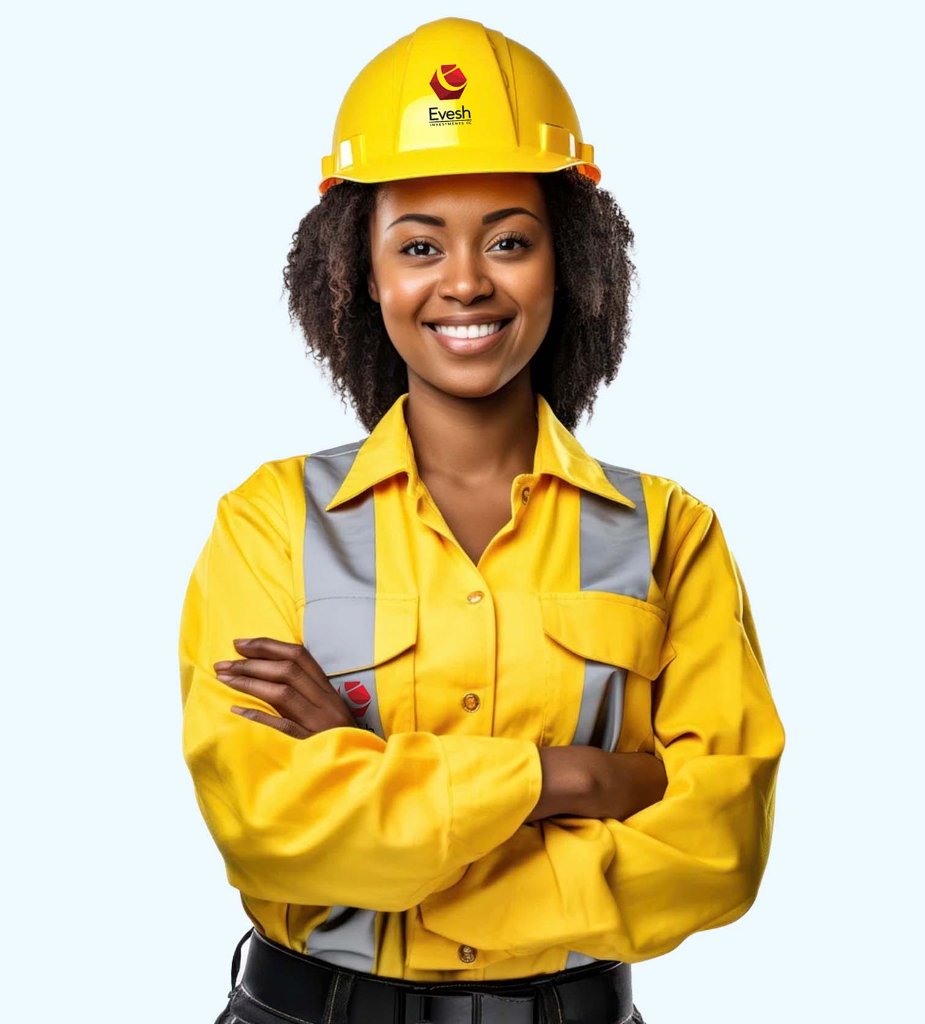 Evesh construction staff member