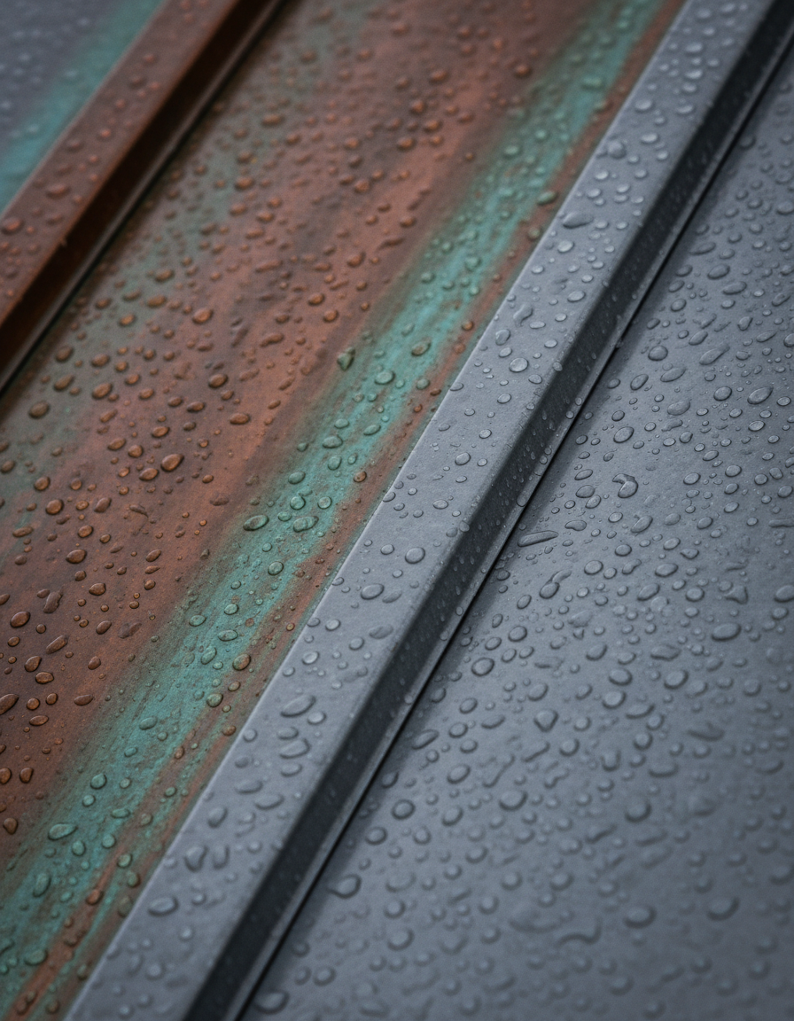 Standing-Seam Metal roofing texture