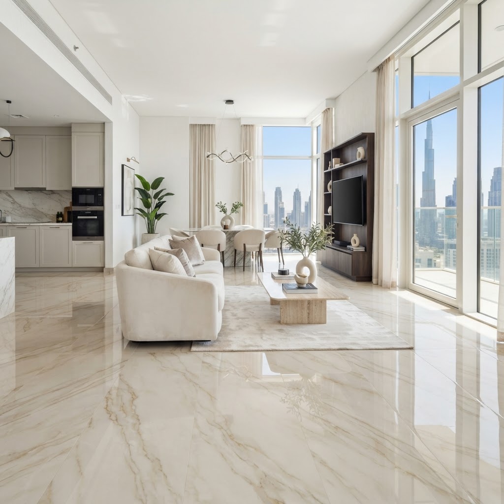 LVT Marble Flooring for Kitchen in Dubai — Floor Woods