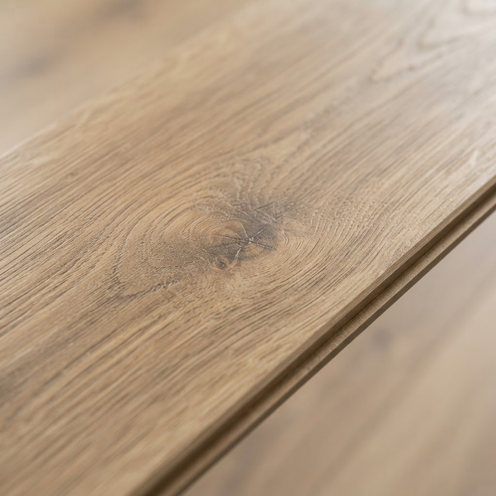 Close-up of premium LVT luxury vinyl tile flooring texture — Floor Woods Dubai