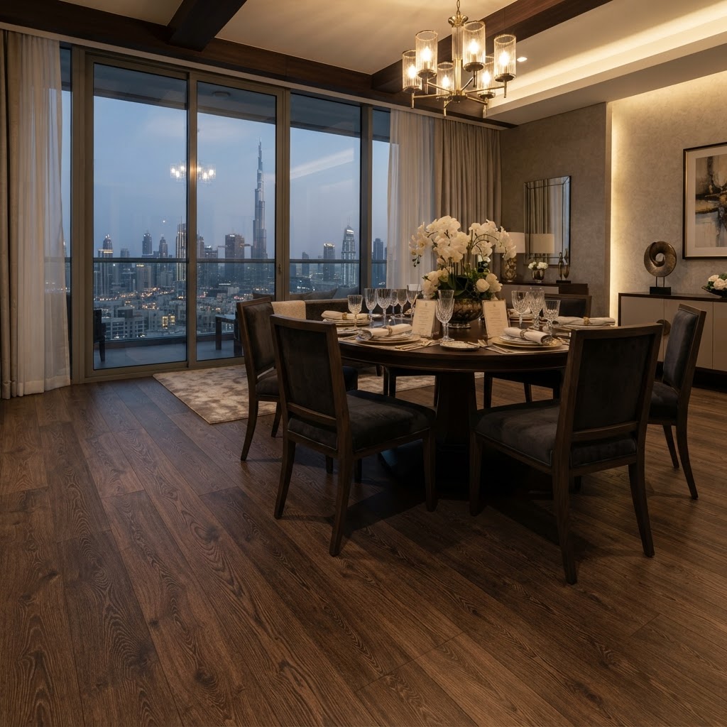 Walnut Bene SPC Flooring — Floor Woods Dubai