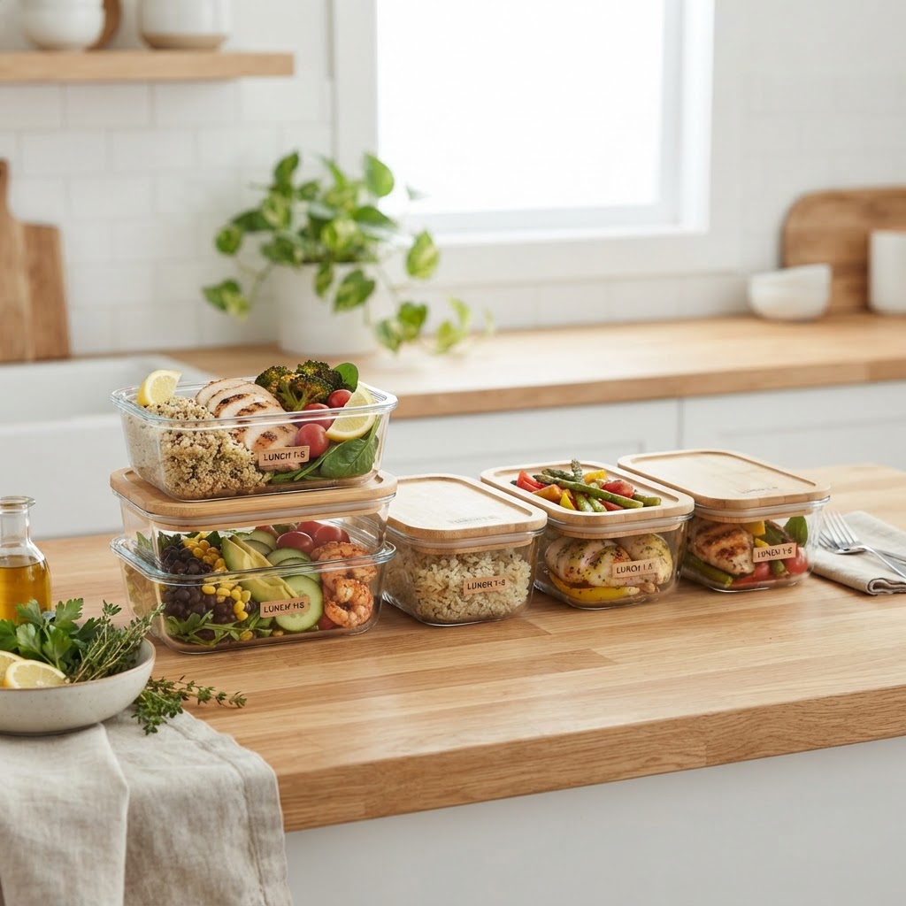 Kitchen Buddy Glass Meal Prep Set