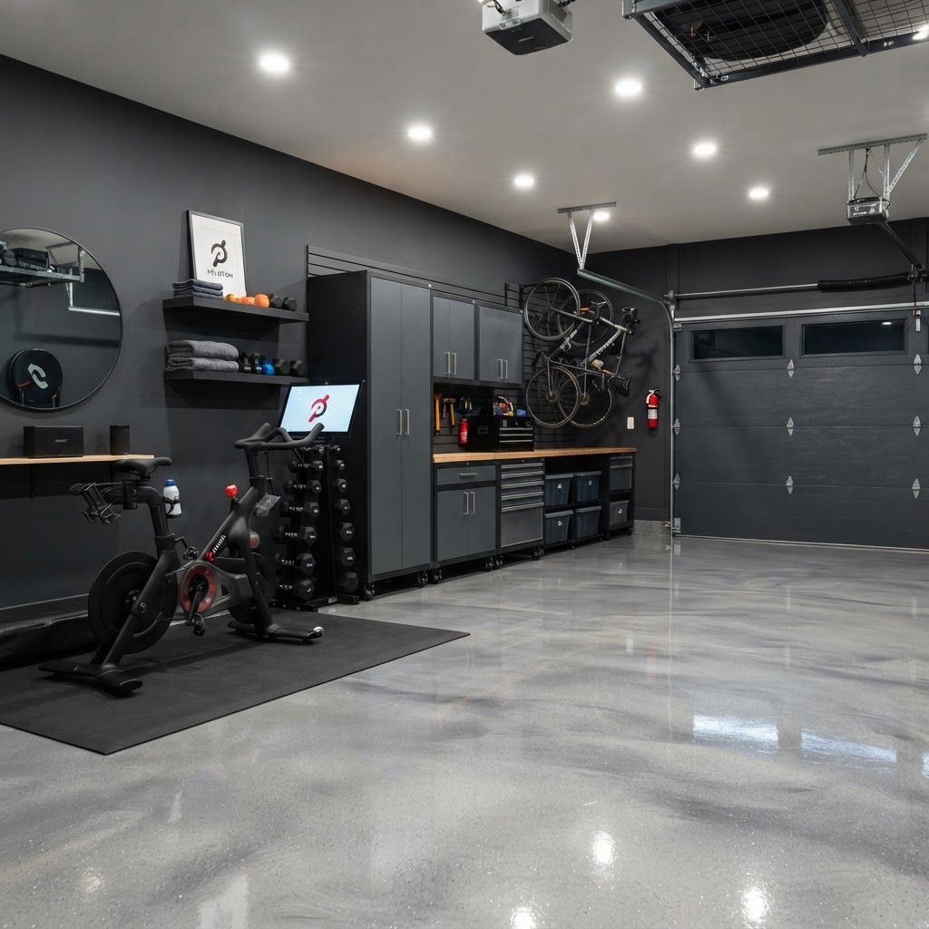 Silver Epoxy Home Gym