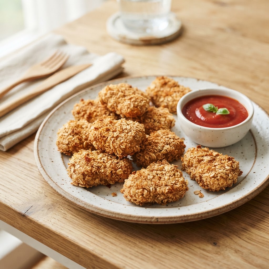 Nuggets de pollo crujientes al horno