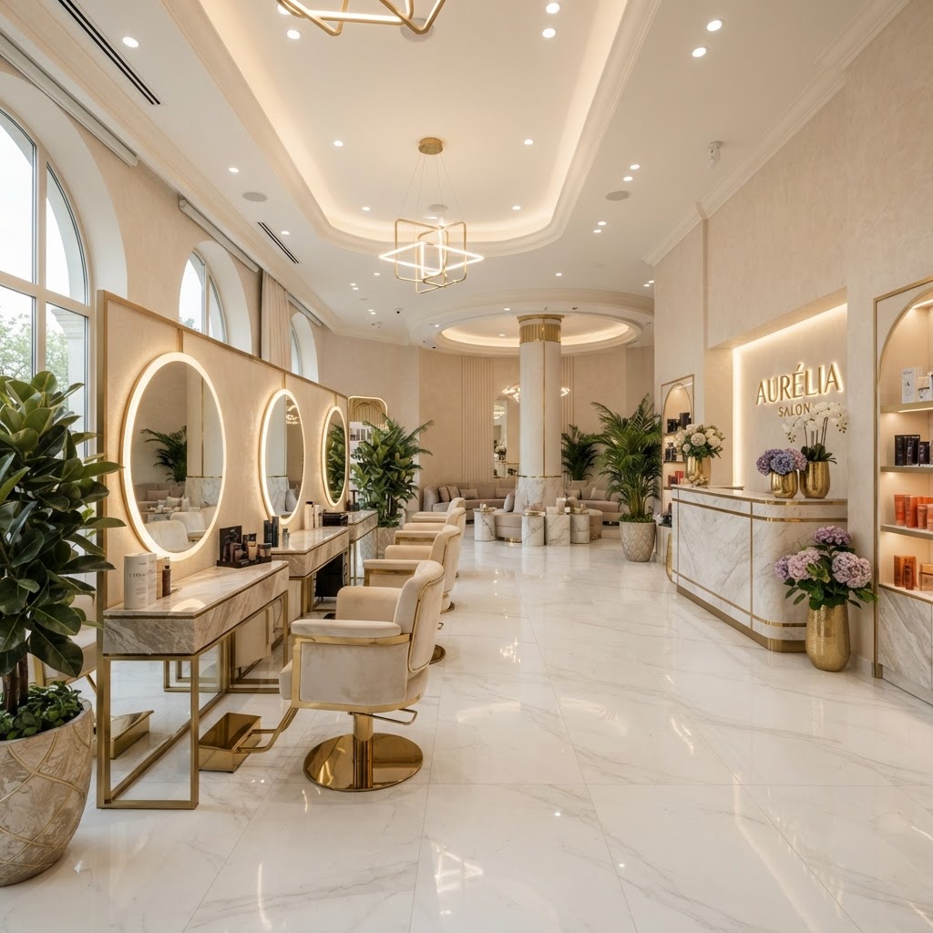 Luxury salon interior