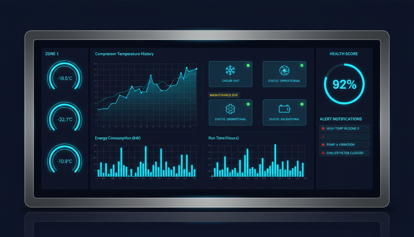Dashboard inteligente ArioSense para monitoramento de refrigeração
