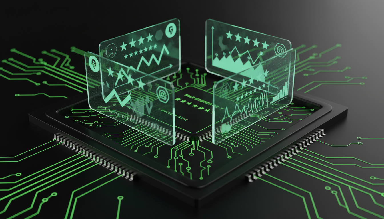 Digital circuit visualization representing AI algorithm analysis