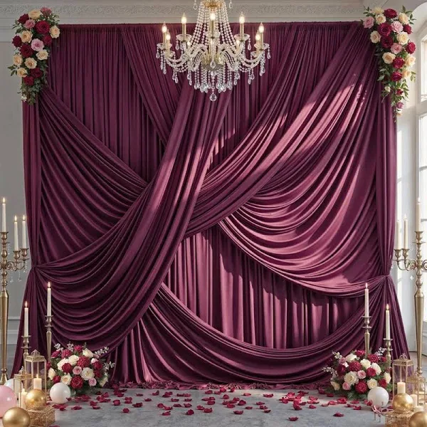 Wine Drape Backdrop