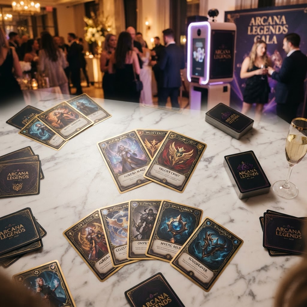 Custom AI trading cards printed at an event