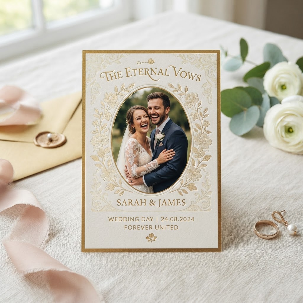 Wedding trading card